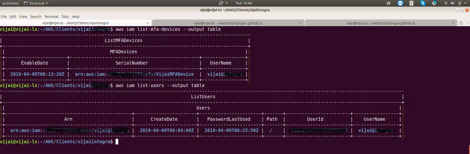 AWS CLI - MFA Enable for a IAM user